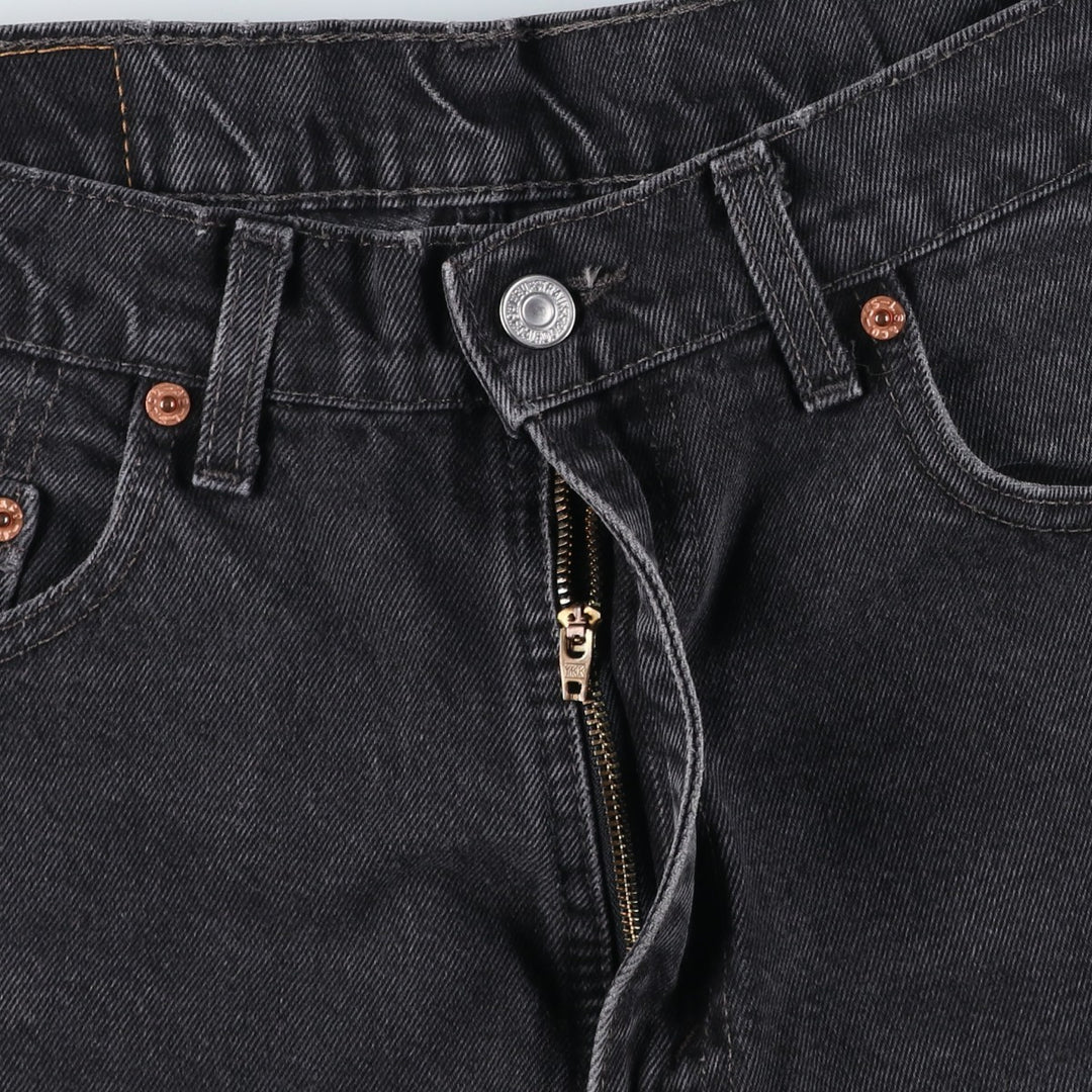 Levi's 550 Relaxed Fit Tapered Black Denim Pants, Made in Canada, Men's Size W33 cotton black type Vintage Second Hand