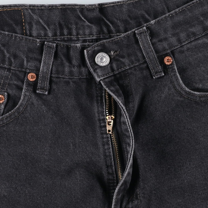 Levi's 550 Relaxed Fit Tapered Black Denim Pants, Made in Canada, Men's Size W33 cotton black type Vintage Second Hand