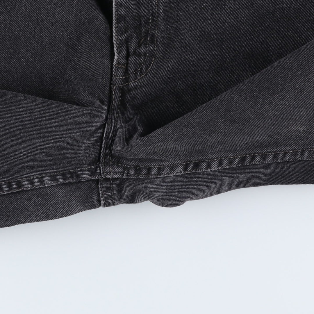 Levi's 550 Relaxed Fit Tapered Black Denim Pants, Made in Canada, Men's Size W33 cotton black type Vintage Second Hand