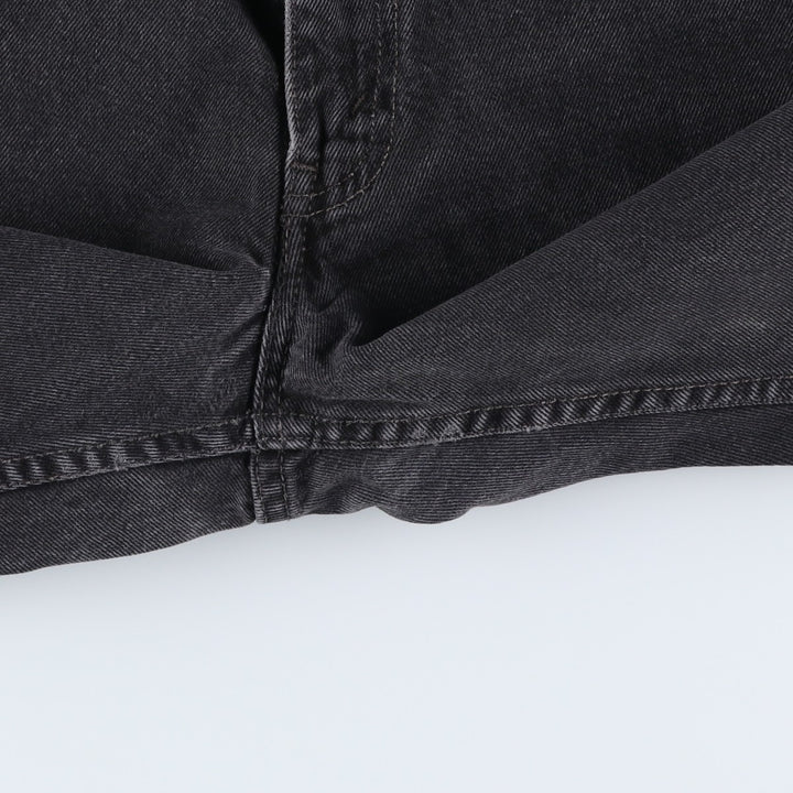Levi's 550 Relaxed Fit Tapered Black Denim Pants, Made in Canada, Men's Size W33 cotton black type Vintage Second Hand