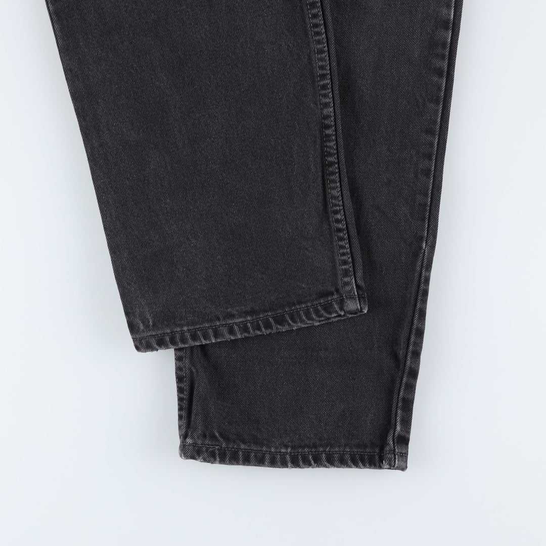 Levi's 550 Relaxed Fit Tapered Black Denim Pants, Made in Canada, Men's Size W33 cotton black type Vintage Second Hand