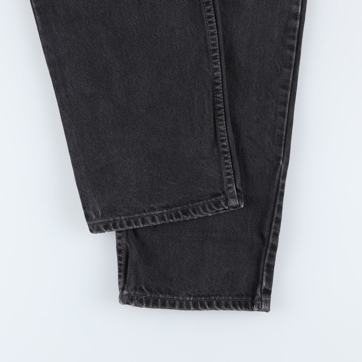 Levi's 550 Relaxed Fit Tapered Black Denim Pants, Made in Canada, Men's Size W33 cotton black type Vintage Second Hand