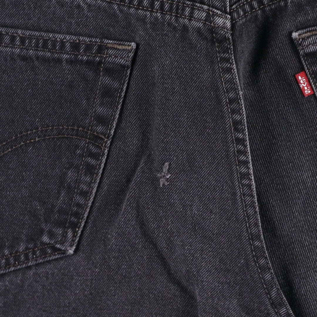 Levi's 550 Relaxed Fit Tapered Black Denim Pants, Made in Canada, Men's Size W33 cotton black type Vintage Second Hand
