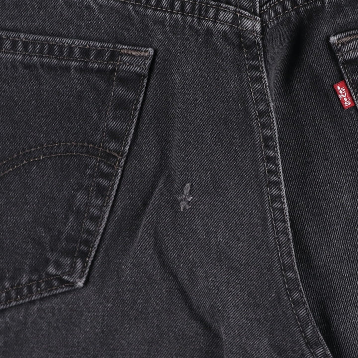 Levi's 550 Relaxed Fit Tapered Black Denim Pants, Made in Canada, Men's Size W33 cotton black type Vintage Second Hand