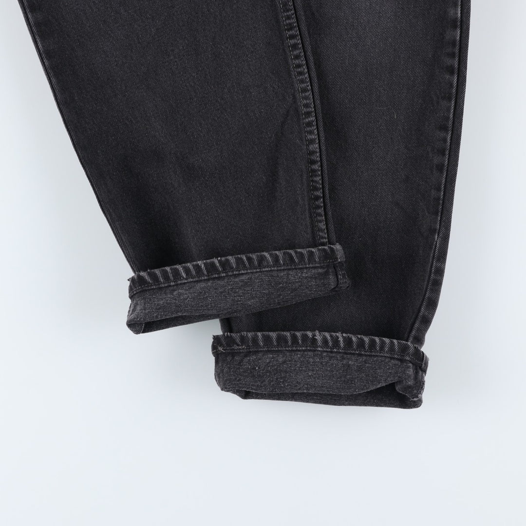 Levi's 550 Relaxed Fit Tapered Black Denim Pants, Made in Canada, Men's Size W33 cotton black type Vintage Second Hand