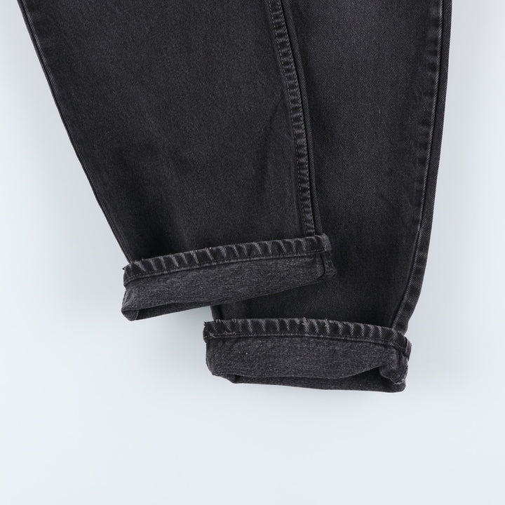 Levi's 550 Relaxed Fit Tapered Black Denim Pants, Made in Canada, Men's Size W33 cotton black type Vintage Second Hand