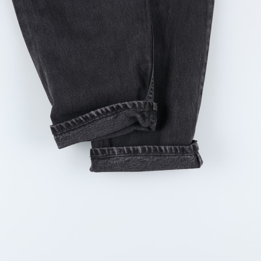 Levi's 550 Relaxed Fit Tapered Black Denim Pants, Made in Canada, Men's Size W33 cotton black type Vintage Second Hand