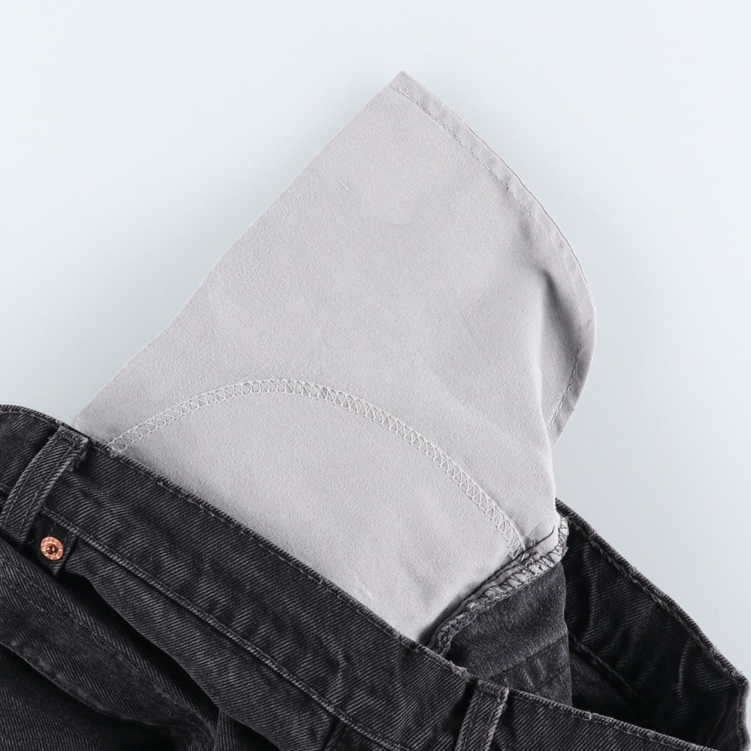 Levi's 550 Relaxed Fit Tapered Black Denim Pants, Made in Canada, Men's Size W33 cotton black type Vintage Second Hand