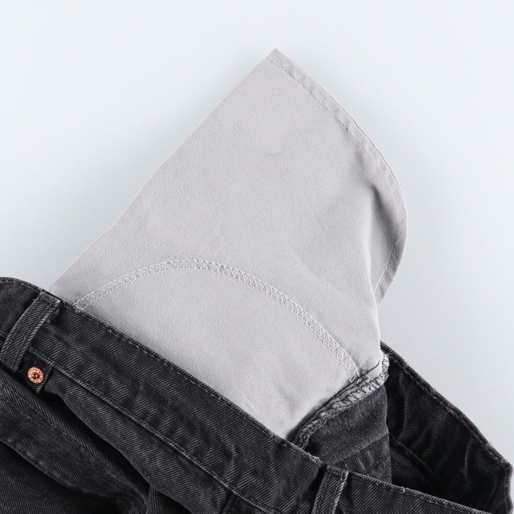 Levi's 550 Relaxed Fit Tapered Black Denim Pants, Made in Canada, Men's Size W33 cotton black type Vintage Second Hand