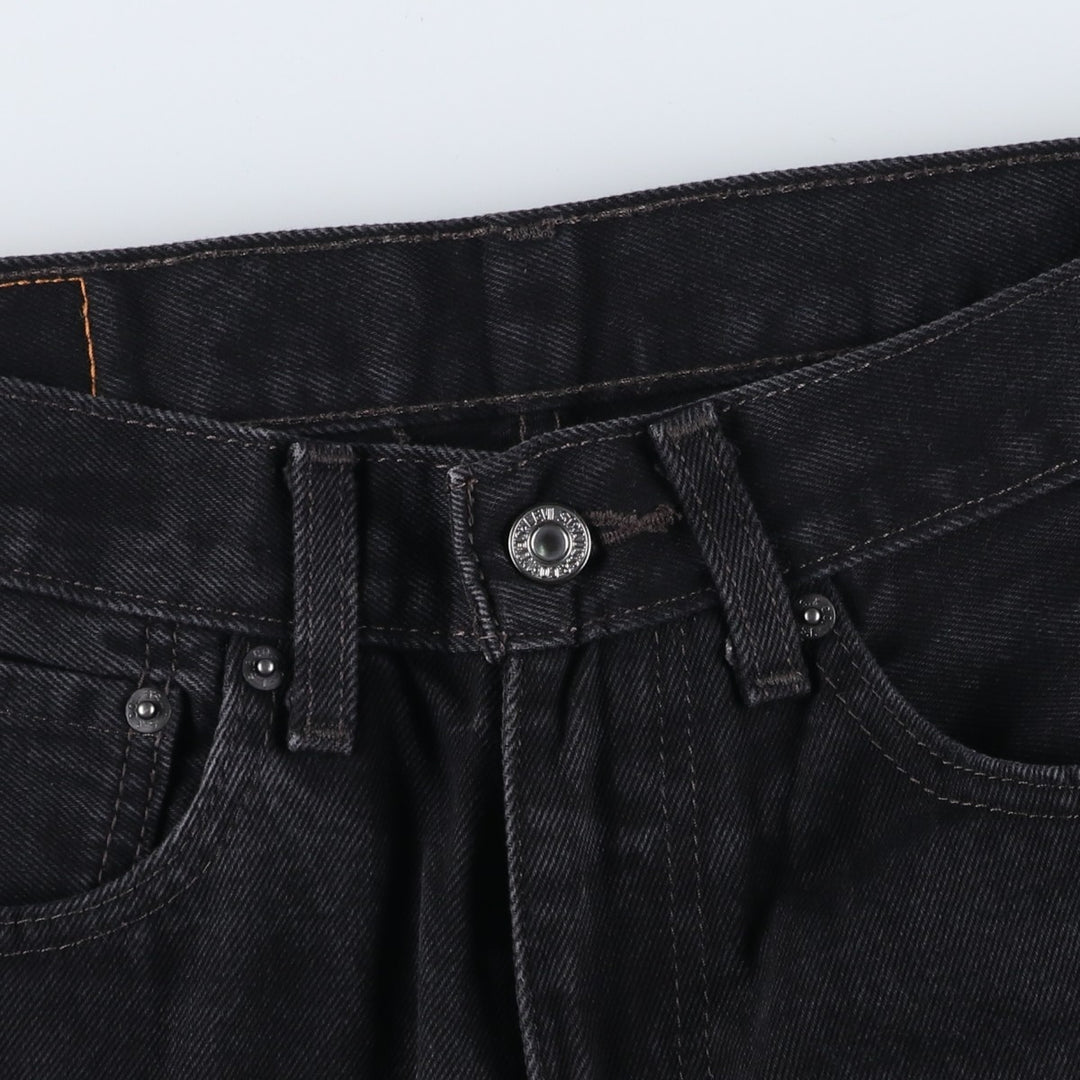 Levi's 505 Black Denim Tapered Denim Pants for Men, W31 equivalent cotton black type Vintage Second Hand