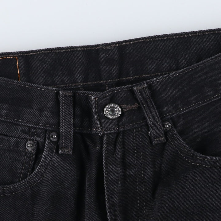 Levi's 505 Black Denim Tapered Denim Pants for Men, W31 equivalent cotton black type Vintage Second Hand