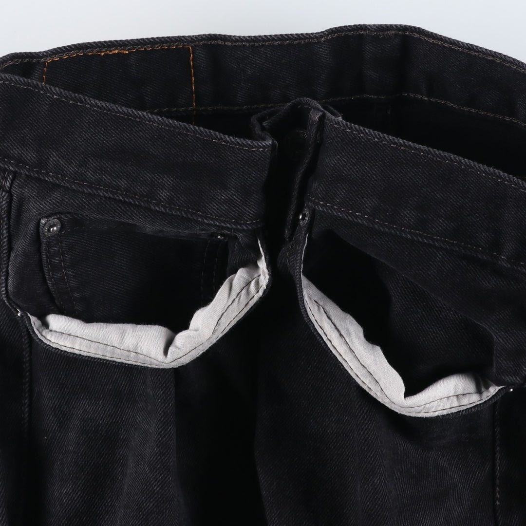 Levi's 505 Black Denim Tapered Denim Pants for Men, W31 equivalent cotton black type Vintage Second Hand