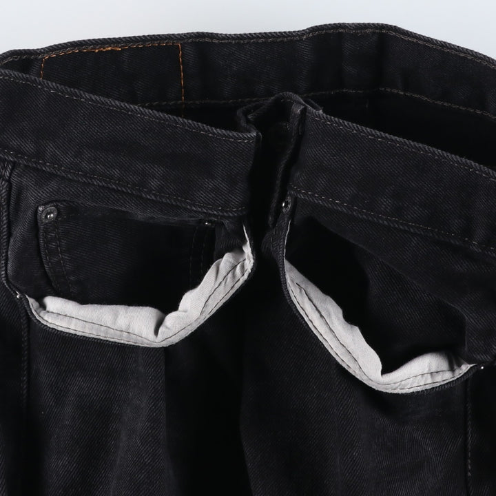 Levi's 505 Black Denim Tapered Denim Pants for Men, W31 equivalent cotton black type Vintage Second Hand
