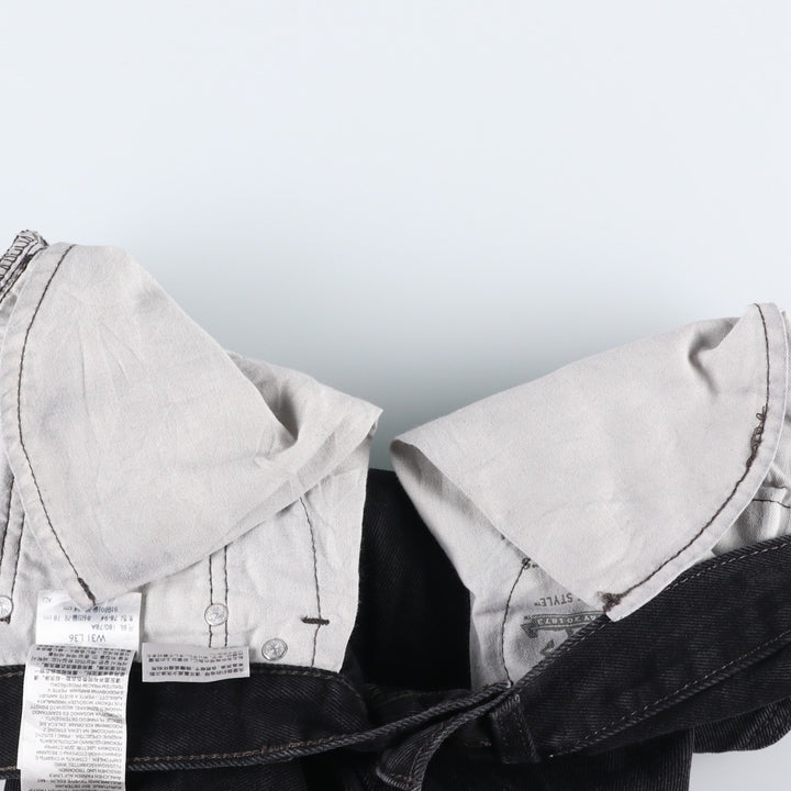 Levi's 505 Black Denim Tapered Denim Pants for Men, W31 equivalent cotton black type Vintage Second Hand