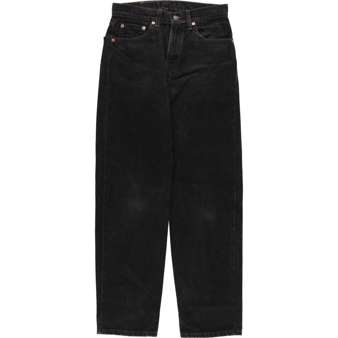 Levi's 550 Relaxed Fit Tapered Denim Pants in Black Denim, Women's Size L (W28) unclear black type Vintage Second Hand