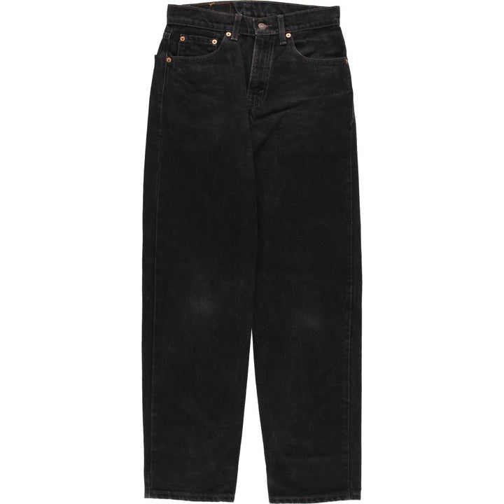 Levi's 550 Relaxed Fit Tapered Denim Pants in Black Denim, Women's Size L (W28) unclear black type Vintage Second Hand