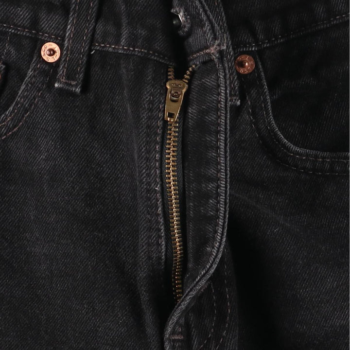 Levi's 550 Relaxed Fit Tapered Denim Pants in Black Denim, Women's Size L (W28) unclear black type Vintage Second Hand