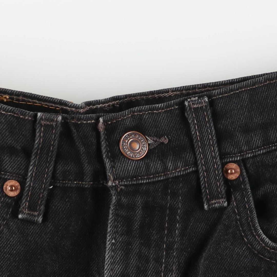 Levi's 550 Relaxed Fit Tapered Denim Pants in Black Denim, Women's Size L (W28) unclear black type Vintage Second Hand