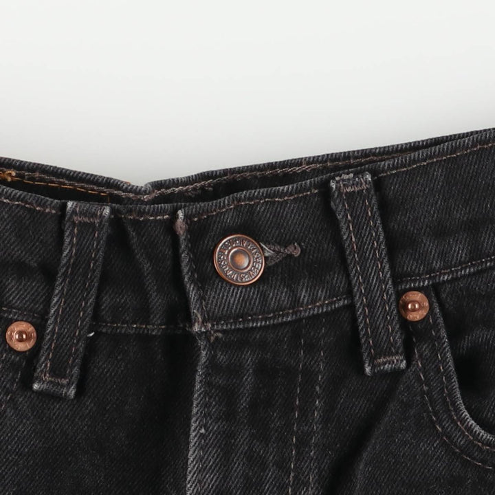 Levi's 550 Relaxed Fit Tapered Denim Pants in Black Denim, Women's Size L (W28) unclear black type Vintage Second Hand
