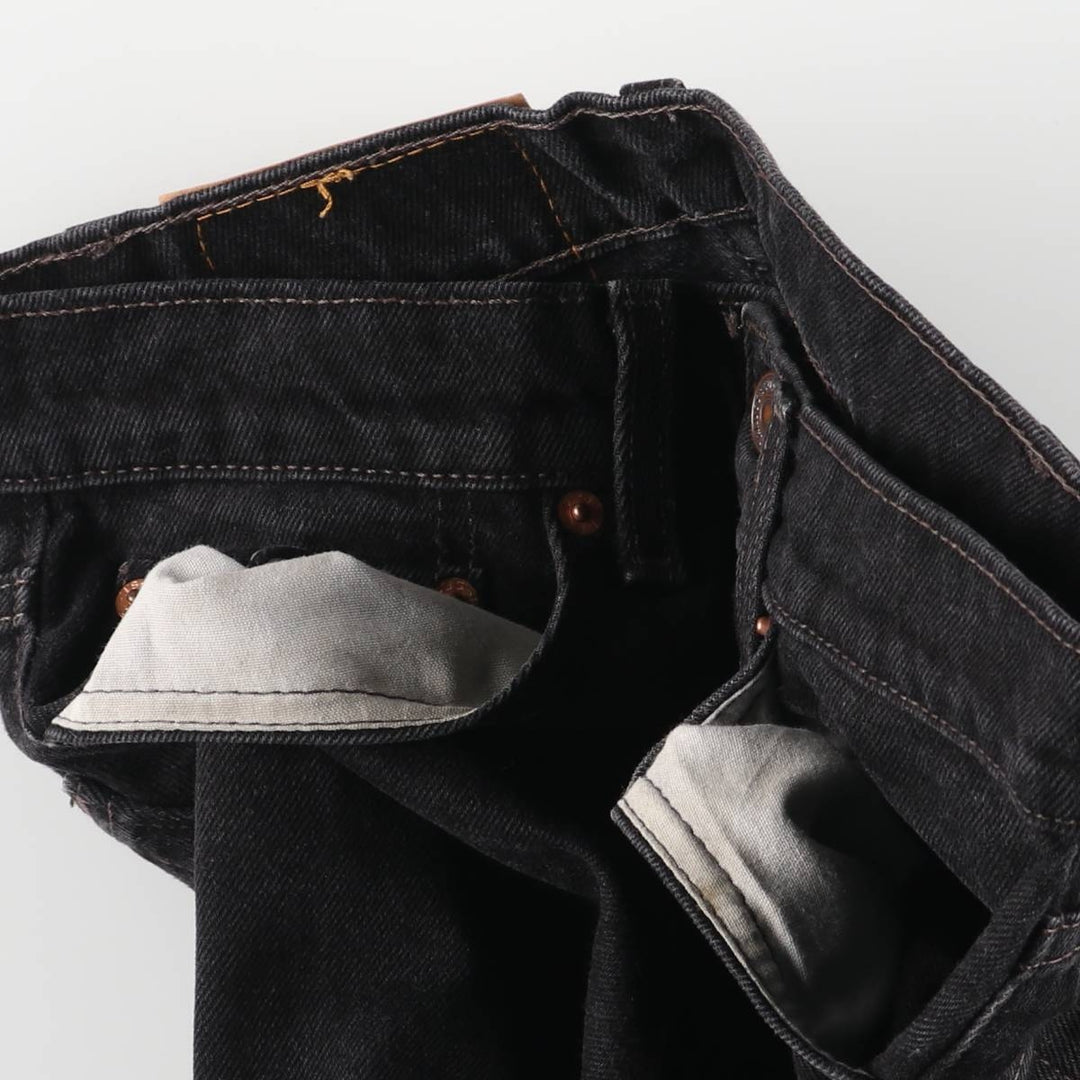 Levi's 550 Relaxed Fit Tapered Denim Pants in Black Denim, Women's Size L (W28) unclear black type Vintage Second Hand