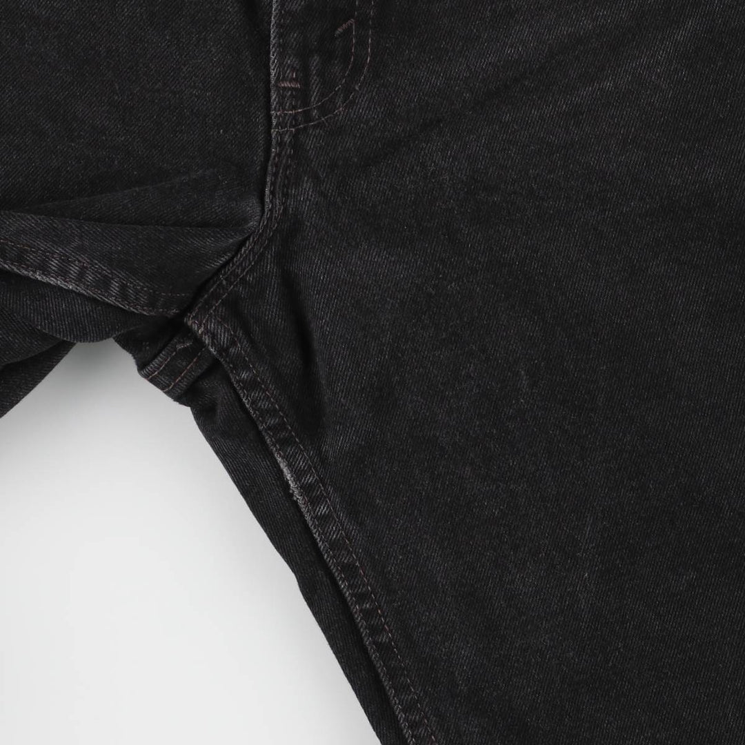Levi's 550 Relaxed Fit Tapered Denim Pants in Black Denim, Women's Size L (W28) unclear black type Vintage Second Hand