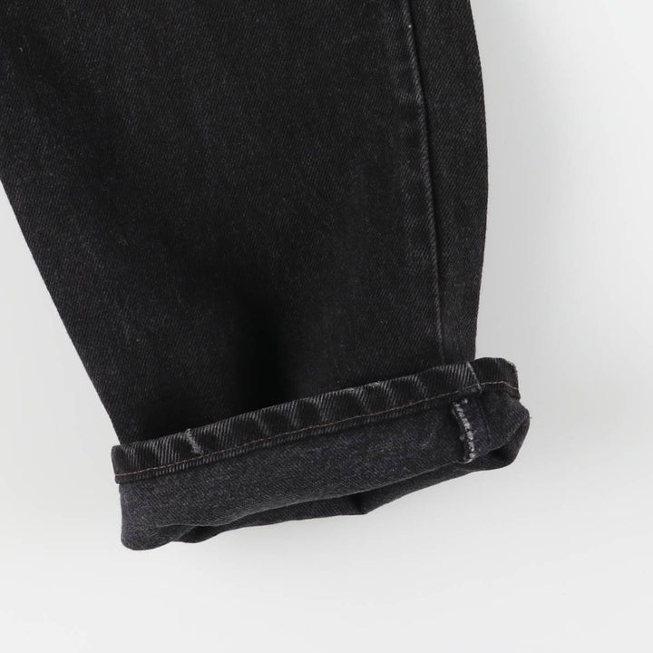 Levi's 550 Relaxed Fit Tapered Denim Pants in Black Denim, Women's Size L (W28) unclear black type Vintage Second Hand