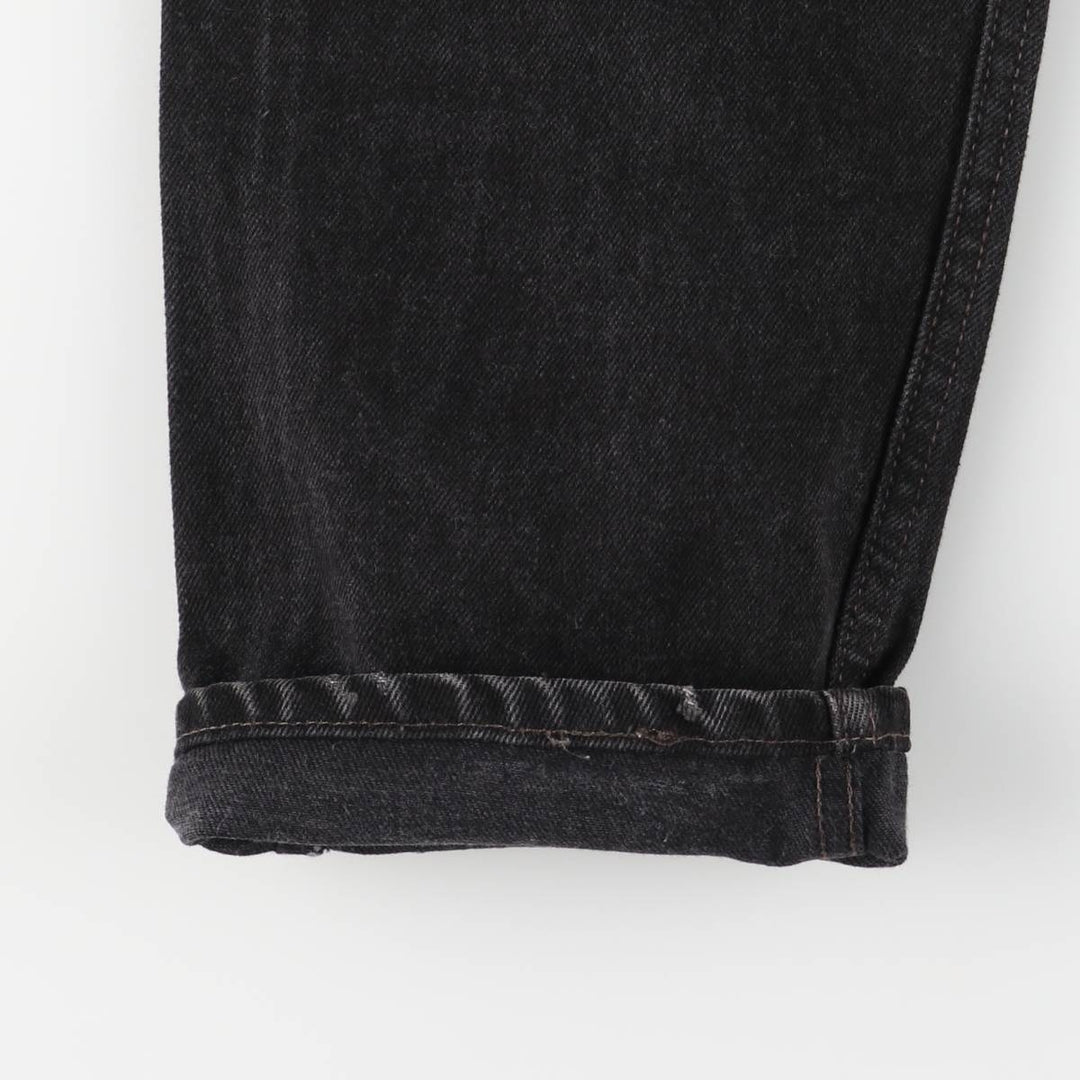 Levi's 550 Relaxed Fit Tapered Denim Pants in Black Denim, Women's Size L (W28) unclear black type Vintage Second Hand