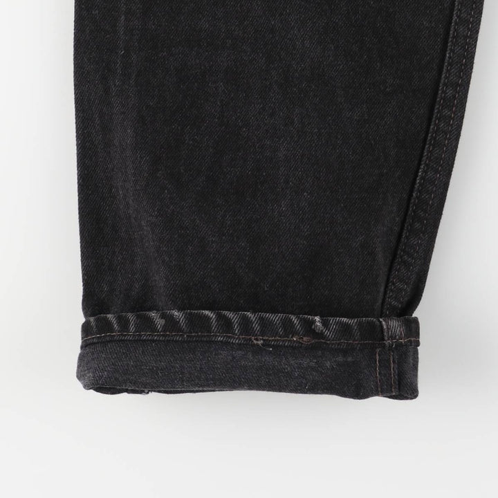 Levi's 550 Relaxed Fit Tapered Denim Pants in Black Denim, Women's Size L (W28) unclear black type Vintage Second Hand