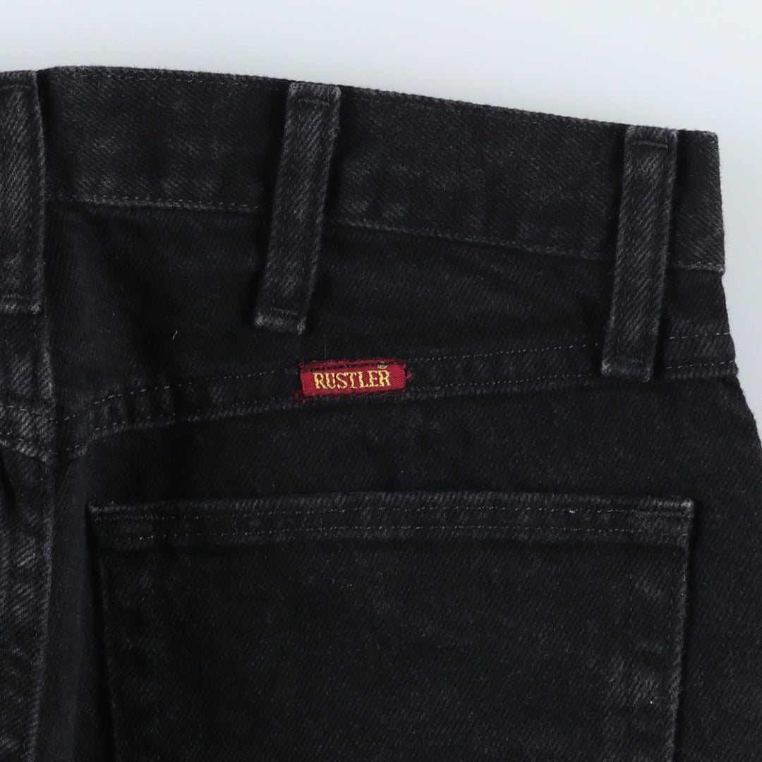 Rustler Black Denim Straight Denim Pants for Men, W29 cotton black type Vintage Second Hand