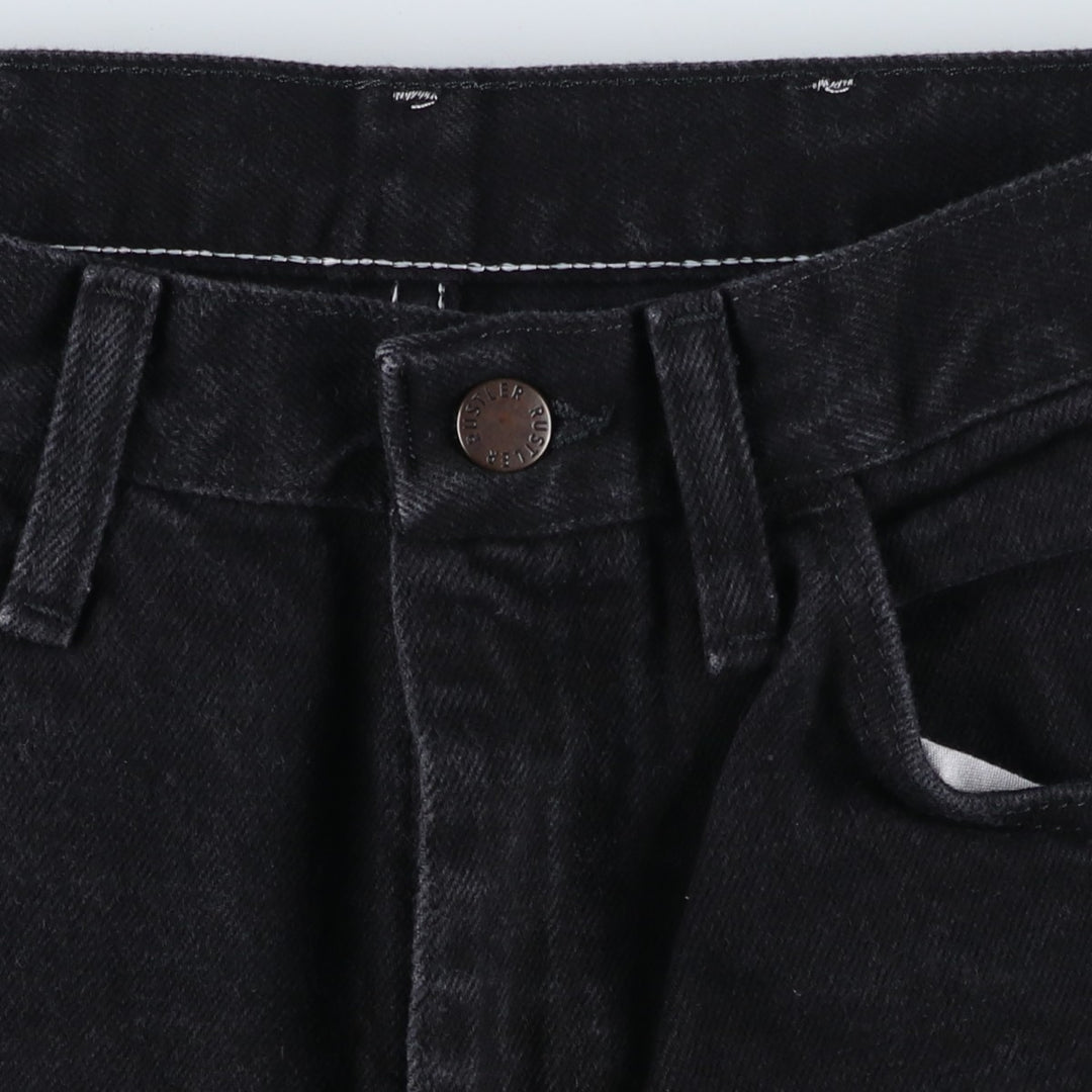 Rustler Black Denim Straight Denim Pants for Men, W29 cotton black type Vintage Second Hand