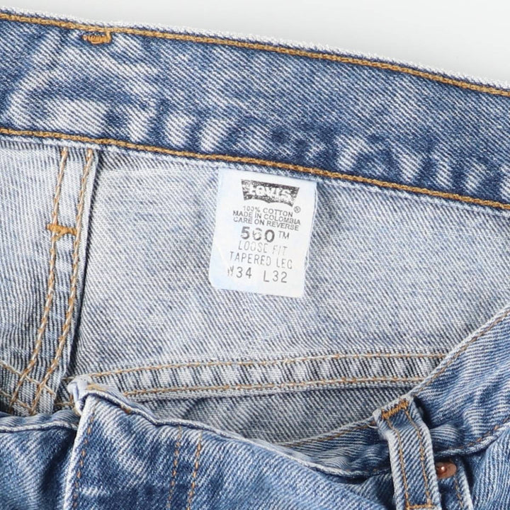 90'S Levi's 560 loose fit tapered leg denim pants, men's size 34, vintage cotton blue type Vintage Second Hand
