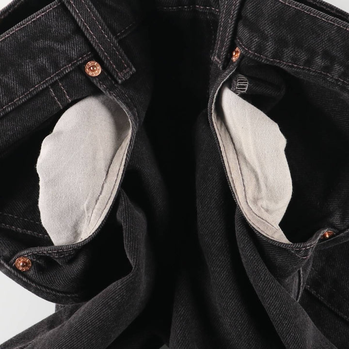 90'S Levi's 505-0260 Black Denim Tapered Denim Pants, Men's, Size 34 (Vintage) cotton black type Vintage Second Hand