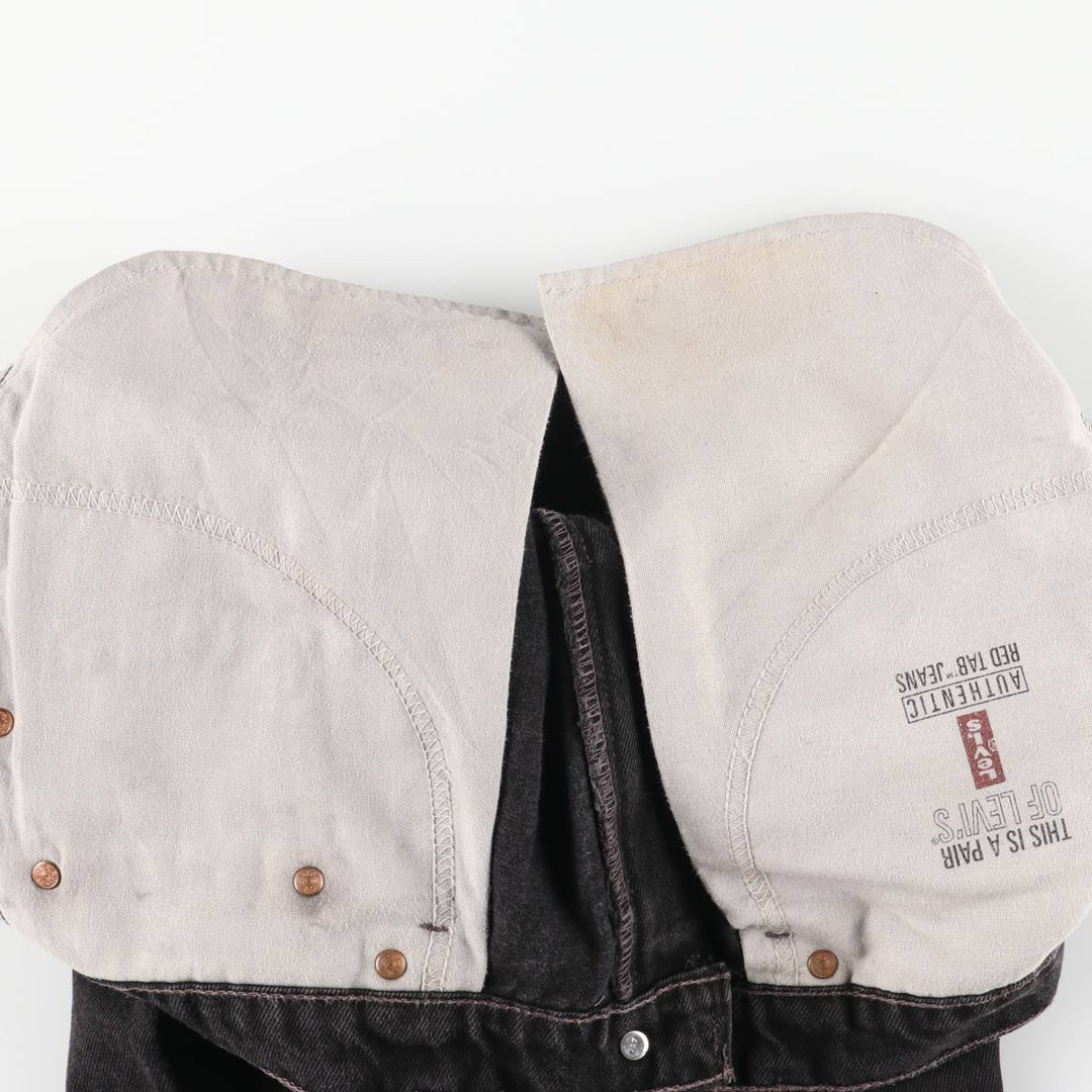 90'S Levi's 505-0260 Black Denim Tapered Denim Pants, Men's, Size 34 (Vintage) cotton black type Vintage Second Hand