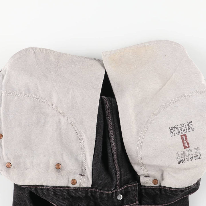90'S Levi's 505-0260 Black Denim Tapered Denim Pants, Men's, Size 34 (Vintage) cotton black type Vintage Second Hand