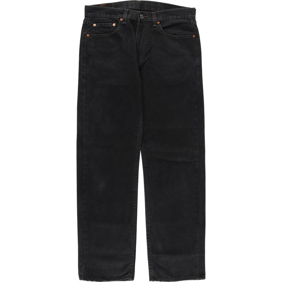 Levi's 505 Black Denim Tapered Denim Pants for Men, W34 equivalent cotton black type Vintage Second Hand