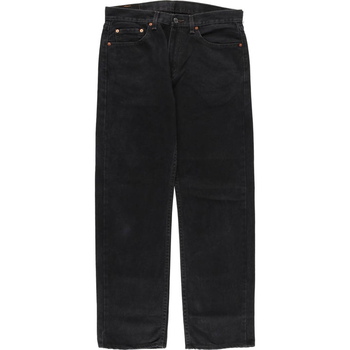 Levi's 505 Black Denim Tapered Denim Pants for Men, W34 equivalent cotton black type Vintage Second Hand