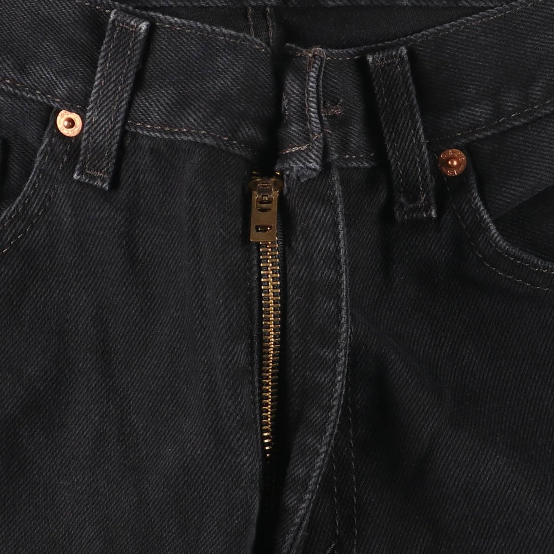 Levi's 505 Black Denim Tapered Denim Pants for Men, W34 equivalent cotton black type Vintage Second Hand
