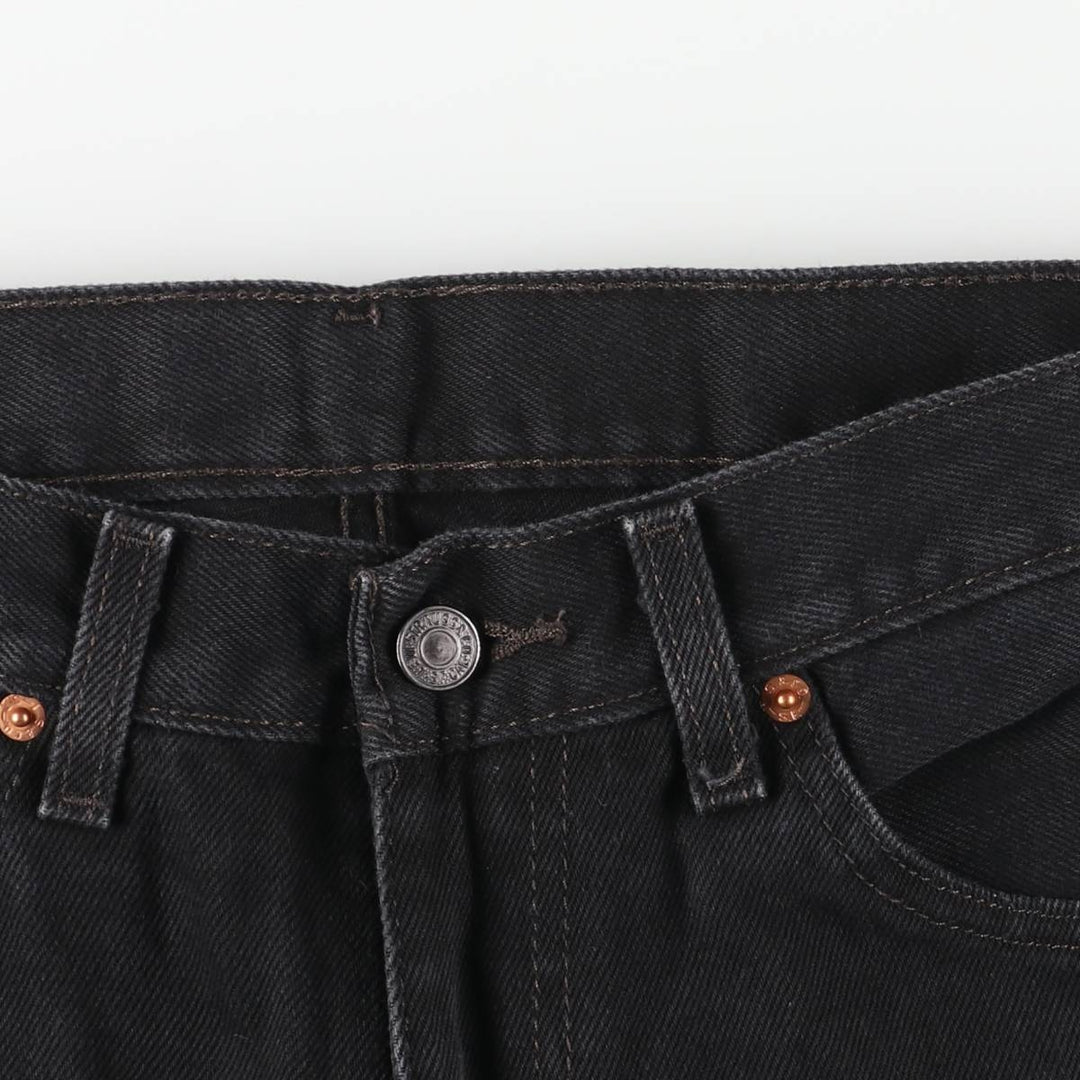 Levi's 505 Black Denim Tapered Denim Pants for Men, W34 equivalent cotton black type Vintage Second Hand
