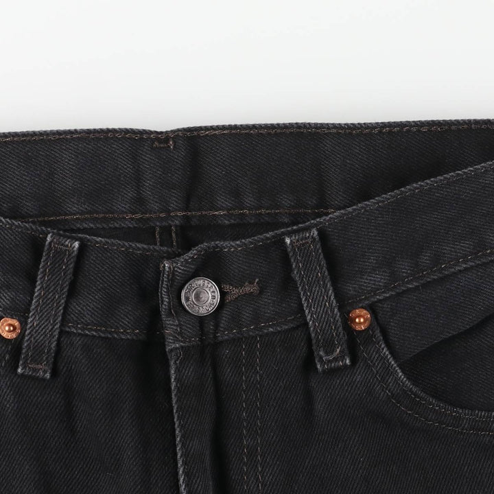 Levi's 505 Black Denim Tapered Denim Pants for Men, W34 equivalent cotton black type Vintage Second Hand