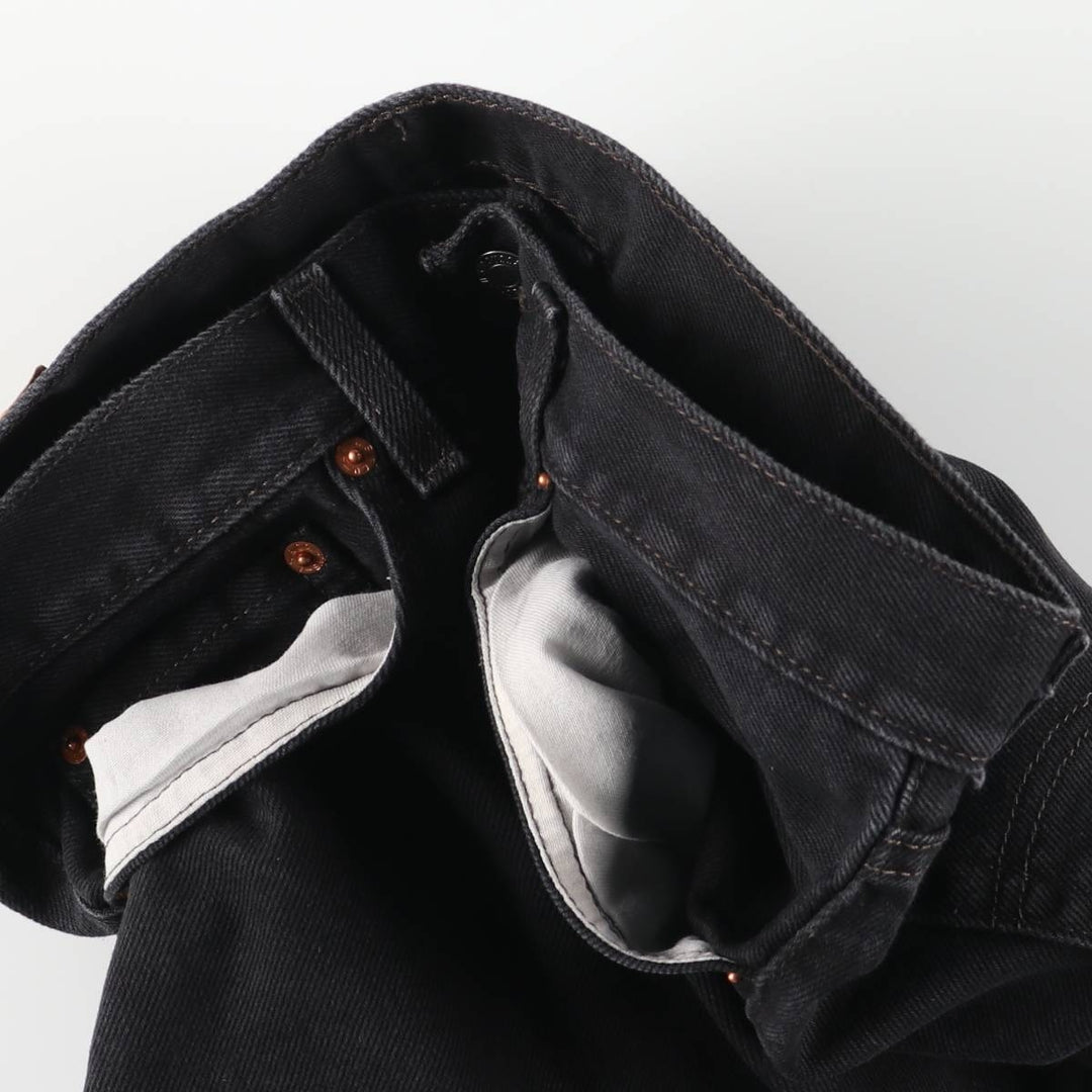 Levi's 505 Black Denim Tapered Denim Pants for Men, W34 equivalent cotton black type Vintage Second Hand