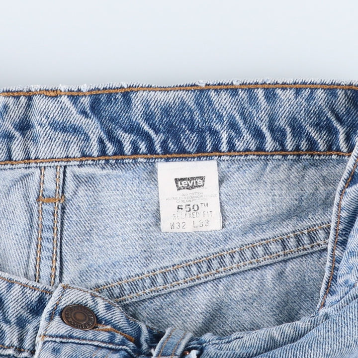 90'S Levi's 550-4891 Relaxed Fit Tapered Denim Pants, Men's, Size 32 (Vintage) cotton blue type Vintage Second Hand