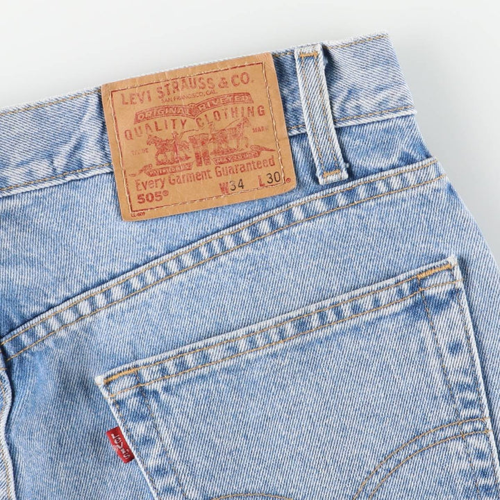 Levi's 505-4834 Regular Fit Straight Leg Tapered Denim Pants, Men's, Size 34 (Vintage) cotton blue type Vintage Second Hand