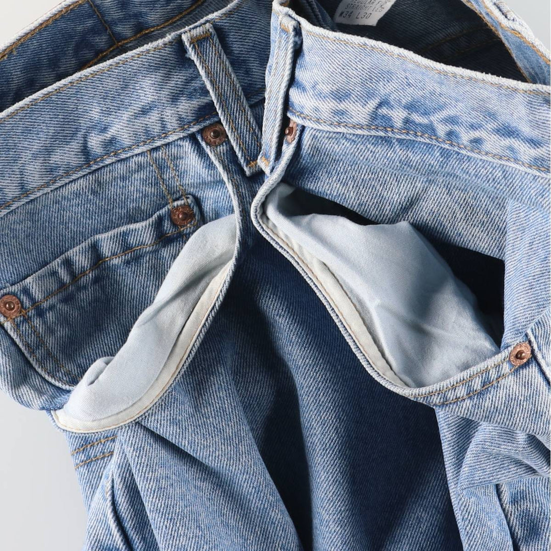 Levi's 505-4834 Regular Fit Straight Leg Tapered Denim Pants, Men's, Size 34 (Vintage) cotton blue type Vintage Second Hand