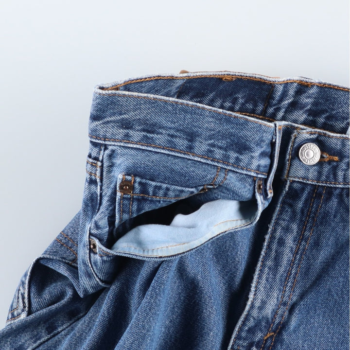 2000'S Levi's 560 Loose Fit Straight Leg Tapered Denim Pants, Made in USA, Women's Size L (W28) cotton blue type Vintage Second Hand