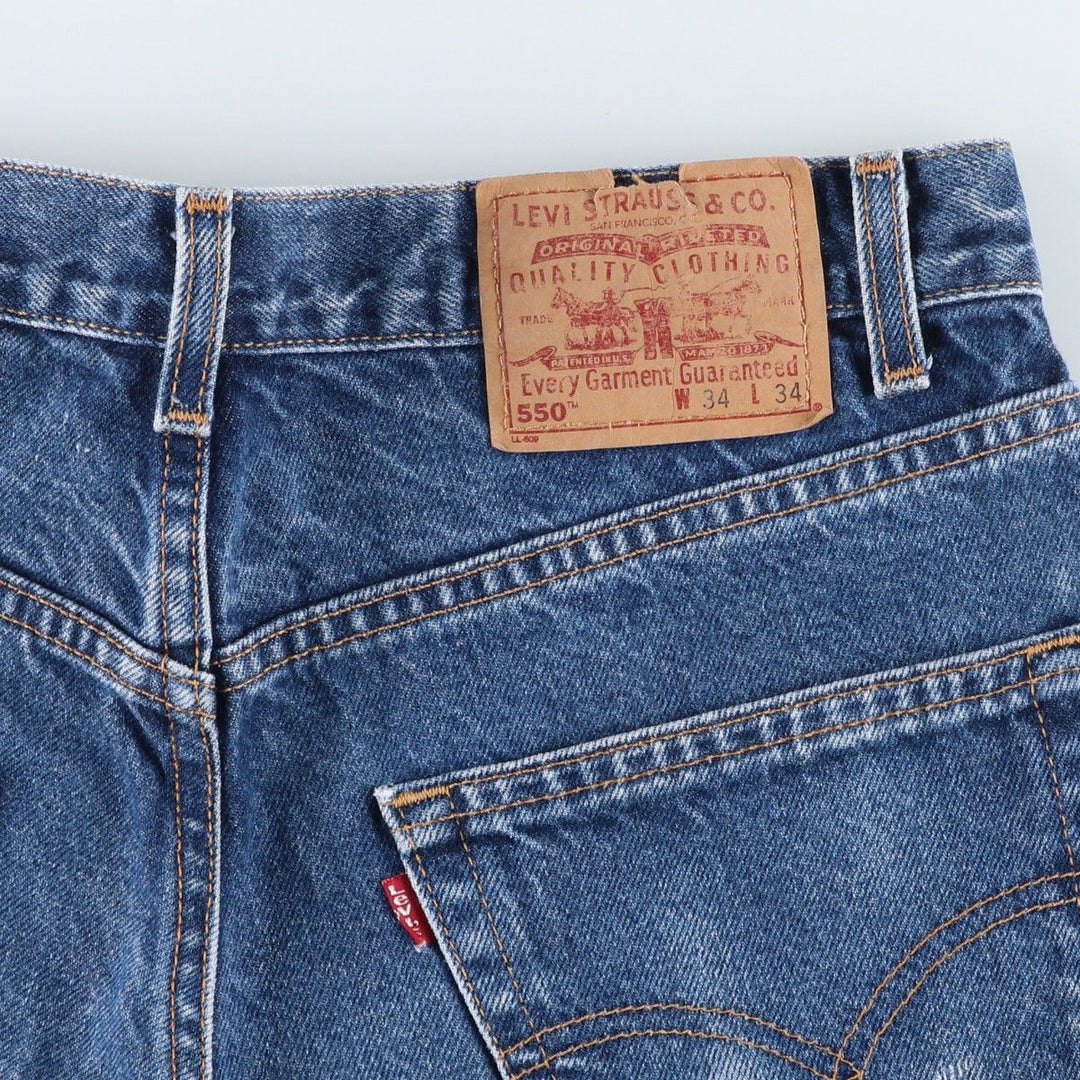 00'S Levi's 550 Relaxed Fit Tapered Denim Pants Made in USA Men's W33 cotton blue type Vintage Second Hand