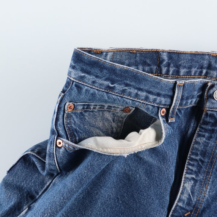 00'S Levi's 550 Relaxed Fit Tapered Denim Pants Made in USA Men's W33 cotton blue type Vintage Second Hand