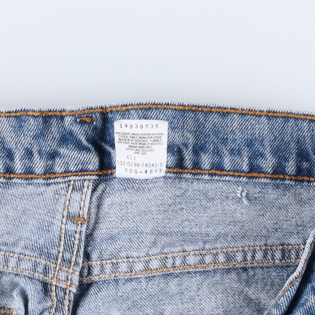 90'S Levi's 505 REGULAR FIT STRAIGHT LEG Tapered Denim Pants Made in USA Men's W33 Vintage cotton blue type Vintage Second Hand