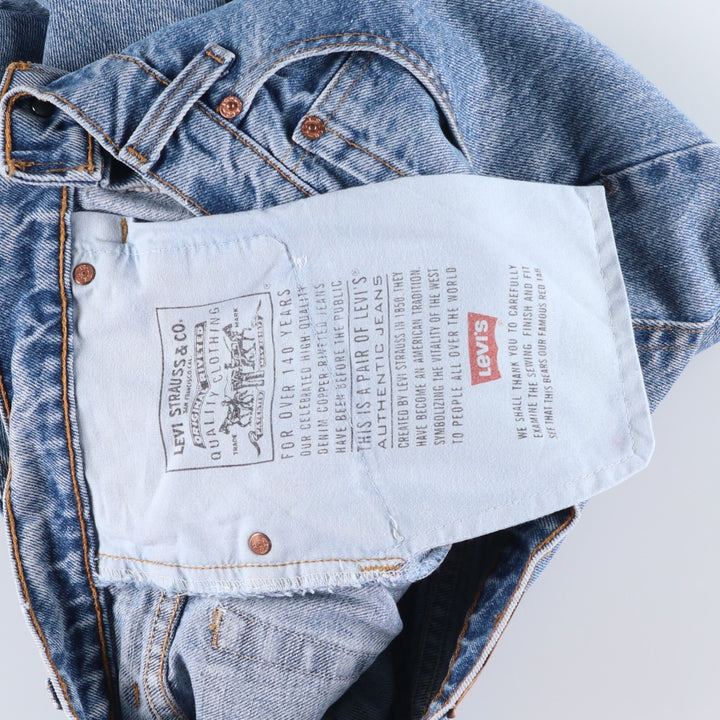 90'S Levi's 505 REGULAR FIT STRAIGHT LEG Tapered Denim Pants Made in USA Men's W33 Vintage cotton blue type Vintage Second Hand