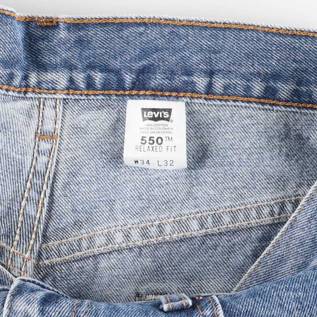 00'S Levi's 550 Relaxed Fit Tapered Denim Pants Men's W34 cotton blue type Vintage Second Hand