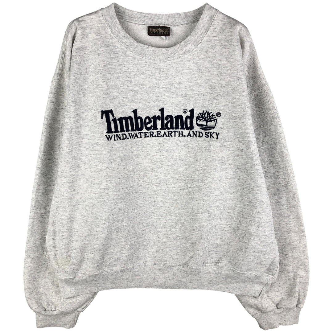 90'S Timberland WEATHERGEAR logo sweatshirt, men's XXL size, vintage cotton gray type Vintage Second Hand